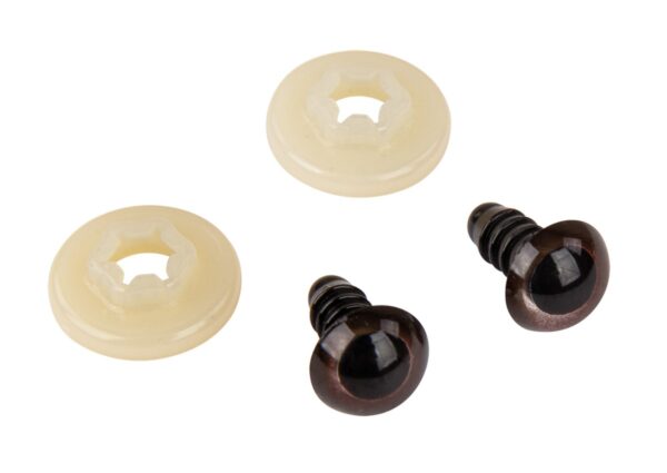 Kunststof veiligheidsogen - 9 mm - donkerbruin - Afbeelding 1