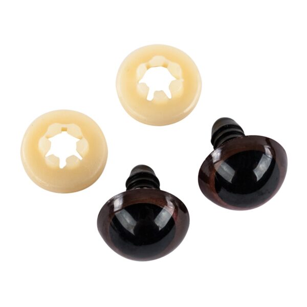 Kunststof veiligheidsogen - 15 mm - donkerbruin - Afbeelding 1