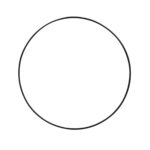 Metalen ring - 20 cm - zwart