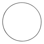 Metalen ring - 25 cm - zwart