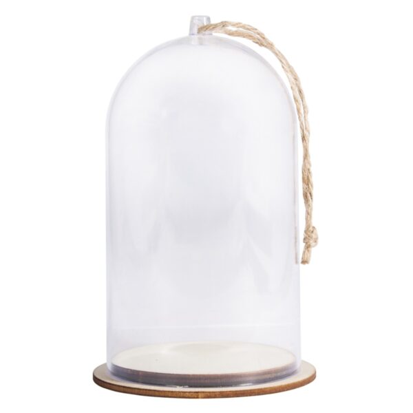 Kunststof stolp - 8x13 cm - met jute koord - Afbeelding 1