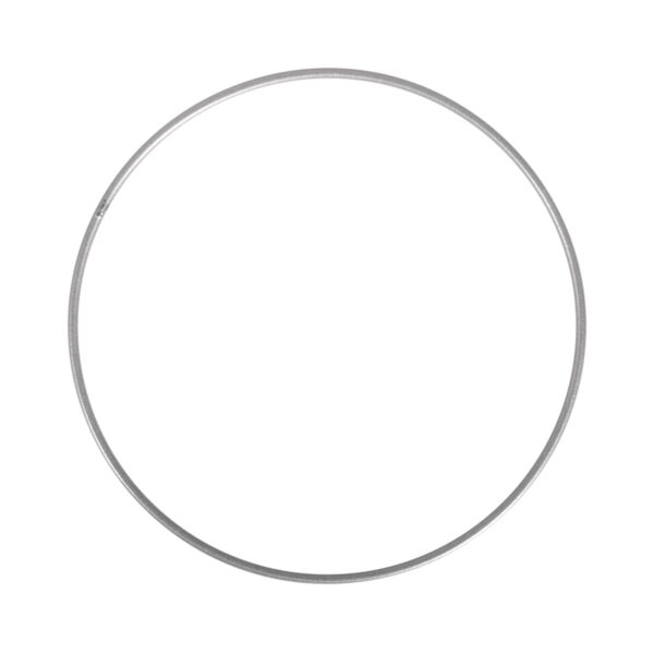 Metalen ring - 20 cm - zilverkleurig - Afbeelding 1