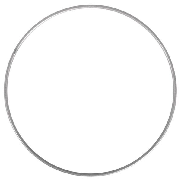 Metalen ring - 25 cm - zilverkleurig - Afbeelding 1