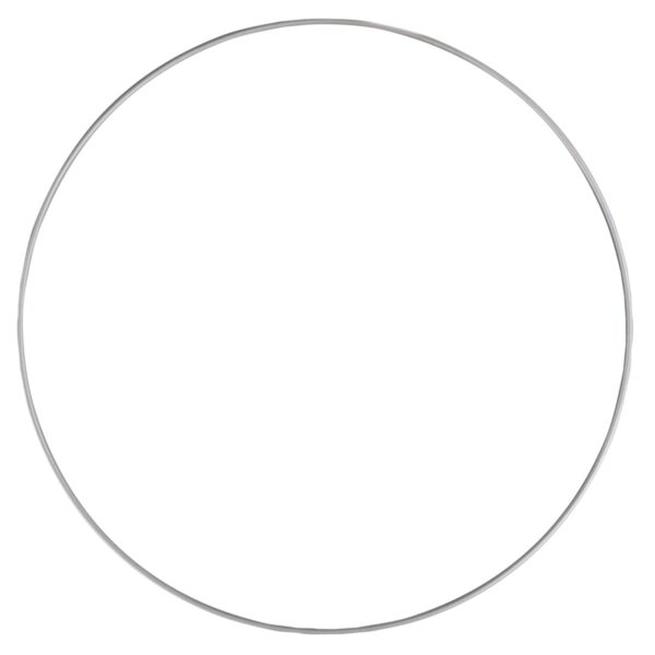 Metalen ring - 30 cm - zilverkleurig - Afbeelding 1