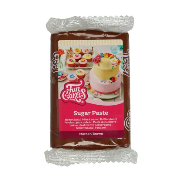 FunCakes rolfondant - 250 gram - maroon brown - Afbeelding 1