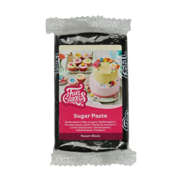 FunCakes rolfondant - 250 gram - raven black - Afbeelding 1