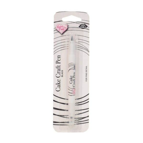 Pen met eetbare inkt - 2-zijdig - jet black - Afbeelding 1