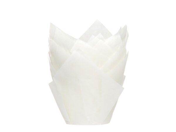 muffin tulip cups 36 stuks - wit - Afbeelding 1