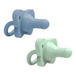 Fopspeen Dr.Brown's HappyPaci Siliconen Blauw&Groen 0-6 mnd