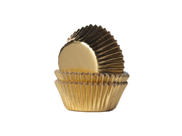 House of Marie - mini baking cups - foil goud - Afbeelding 1