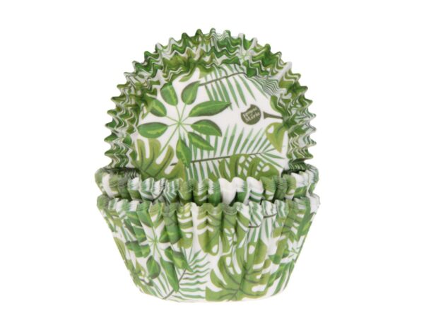 House of Marie - baking cups - groen blad - Afbeelding 1