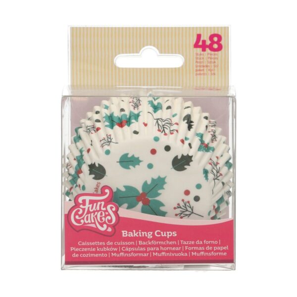FunCakes baking cups - holly leaf - Afbeelding 1