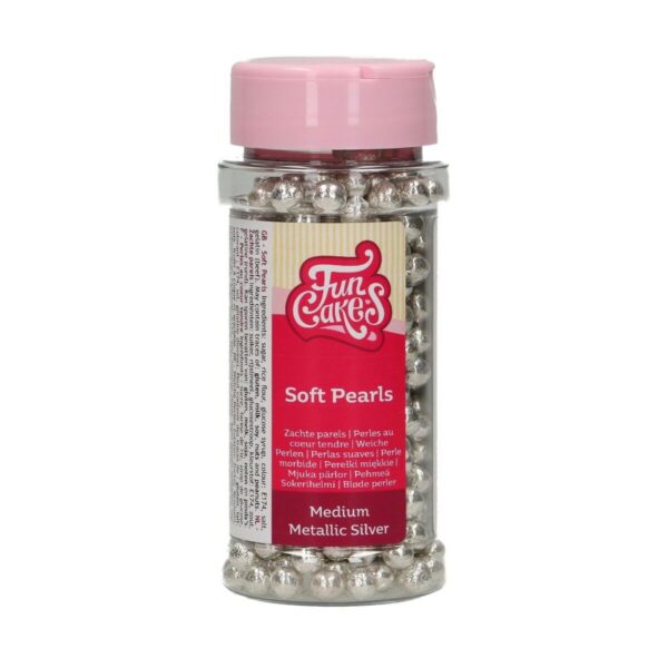 FunCakes sprinkles - zachte suikerparels - zilver - Afbeelding 1