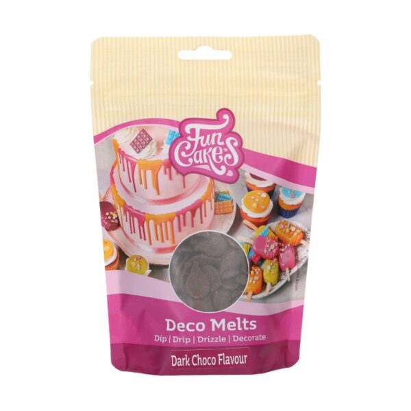FunCakes Deco Melts - 250 gram - dark choco flavour - Afbeelding 1