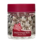 FunCakes Choco Crispy Balls - metallic zilver