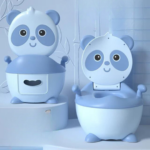 Panda Potty™ - Handig voor vakantie - Kinder toilet Blauw / Zachte bril | Educatief Speelgoed