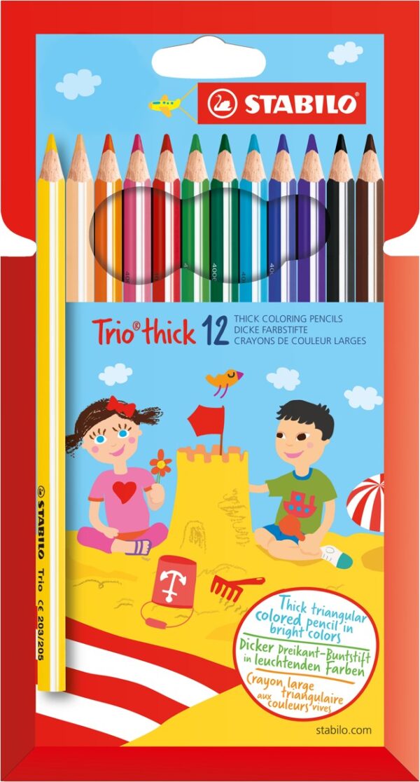 STABILO Trio Dik kleurpotloden - 12 stuks - Afbeelding 1