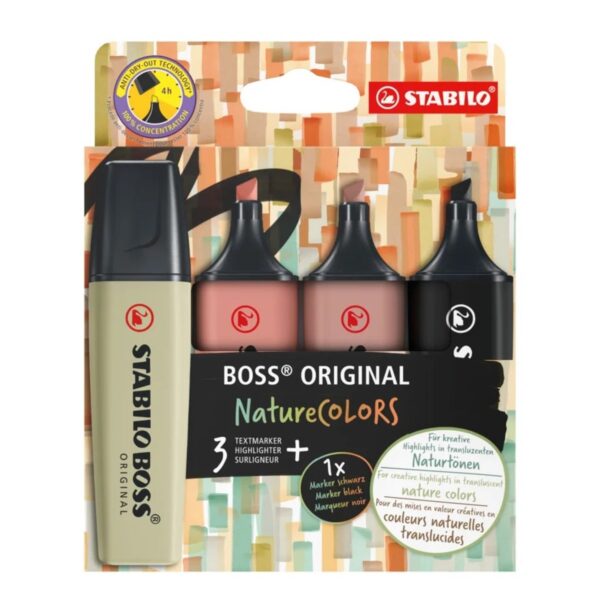 STABILO BOSS ORIGINAL NatureColors - 4 stuks - Afbeelding 1