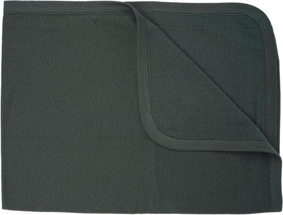 Deken Ledikant Snoozebaby Zomer Organic 100x150 Dark Green - Afbeelding 1