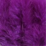 donzen veren 5-9 cm - paars 12 stuks