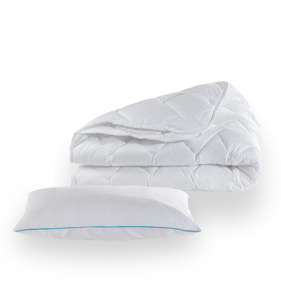 SET | ZZZOO Hoofdkussen + Dekbed Eenpersoons Anti Mite 140x200 4-seizoenen - Afbeelding 1