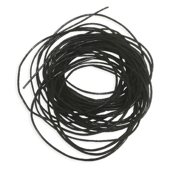 leren koord 1 mm - 4,5 meter zwart - Afbeelding 1