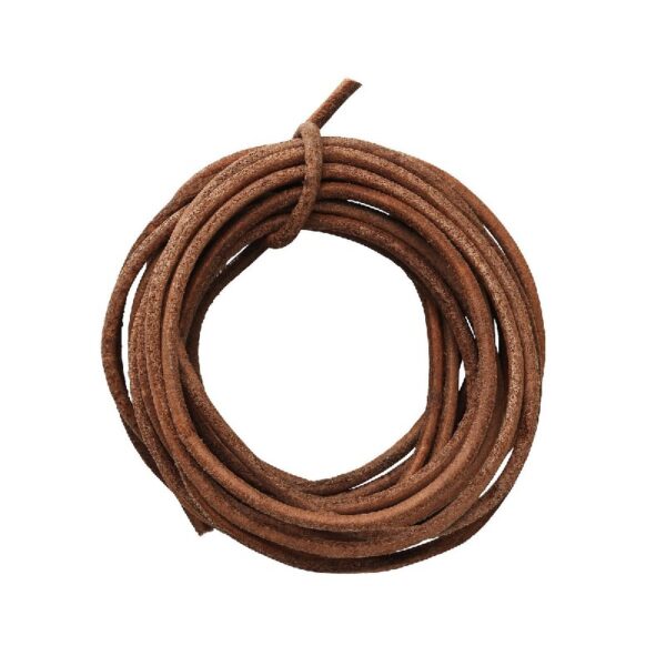 leren koord 2 mm - 2,5 meter naturel - Afbeelding 1