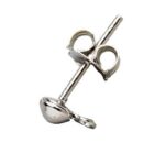 Oorstekers met knop - 10 stuks - zilverkleurig