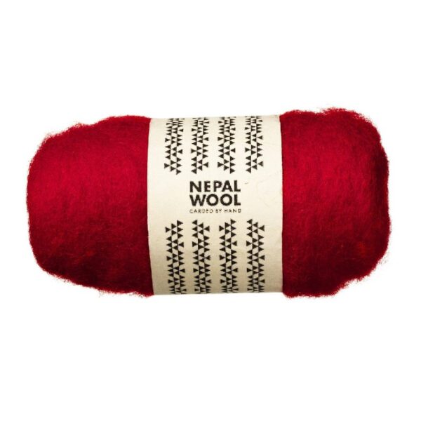 Nepal wool lamswol 50 gram- Rood - Afbeelding 1