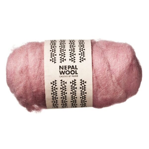 Nepal wool lamswol 50 gram- Oudroze - Afbeelding 1