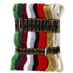 Borduurgaren - 12 stuks - kerstkleuren