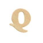 Houten letter 2cm - Q