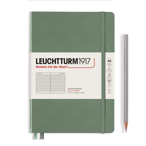 LEUCHTTURM1917 - notebook A5 - lijntjes - olijf - Afbeelding 1