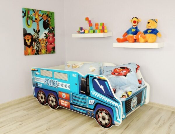 Peuterbed Top Beds Truck 70x140 Politie Inclusief Matras - Afbeelding 1