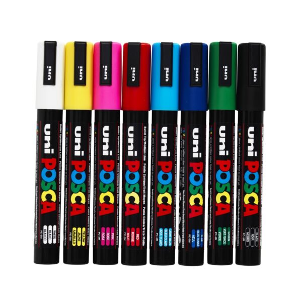 POSCA acrylmarker set - medium PC-5M - basis - 8 stuks - Afbeelding 1