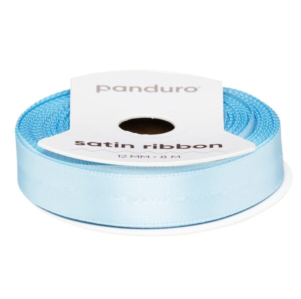 Satijnlint - 12 mm - lichtblauw - Afbeelding 1