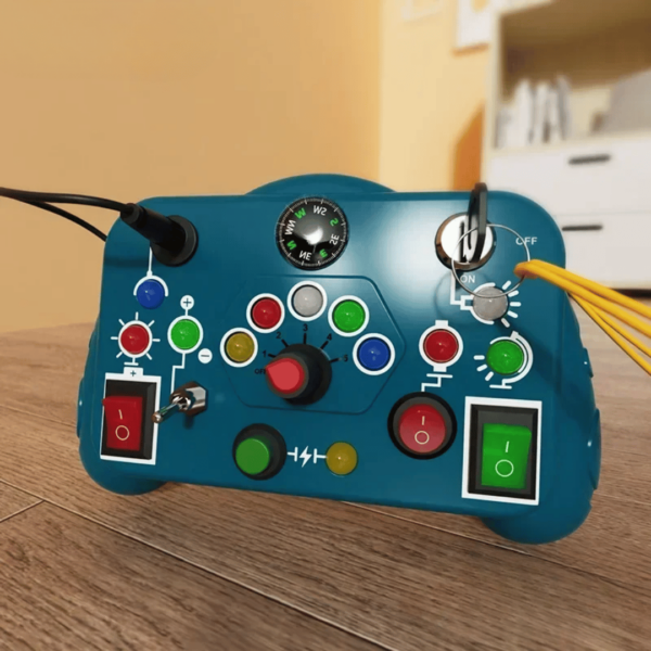 Busy Light Board™  - Licht, Geluid&Plezier - Activiteiten bord Donkerblauw | Educatief Speelgoed - Afbeelding 1