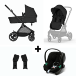 Kinderwagen Cybex Eos Basic Moon Black met Autostoel Aton B2 en Adapterset