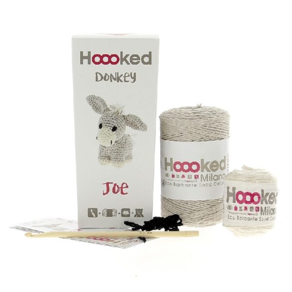 Hoooked DIY kit - Donkey Joe - biscuit - Afbeelding 1