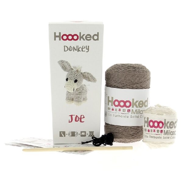 Hoooked DIY kit - Donkey Joe - taupe - Afbeelding 1
