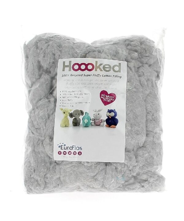 Hoooked 100% recycled cotton filling - grey mix - Afbeelding 1