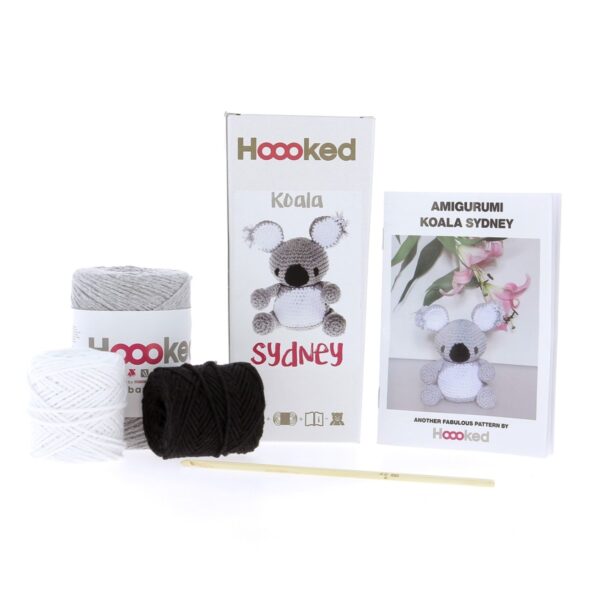 Hoooked DIY kit - Koala Sidney - gris - Afbeelding 1