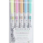Zebra Mildliner - highlighters - 5 stuks - fluor