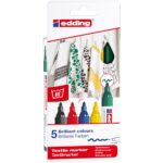 edding 4500 textile pen set - 5 stuks - basis