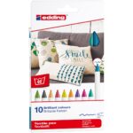 edding 4600 textile pen set - 10 stuks - fun
