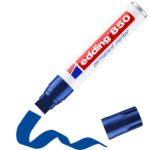 edding 850 permanent marker - beitelpunt - 5 tot 15 mm - blauw