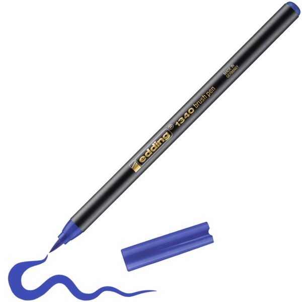 edding 1340 brush pen - 1 tot 3 mm - blauw - Afbeelding 1