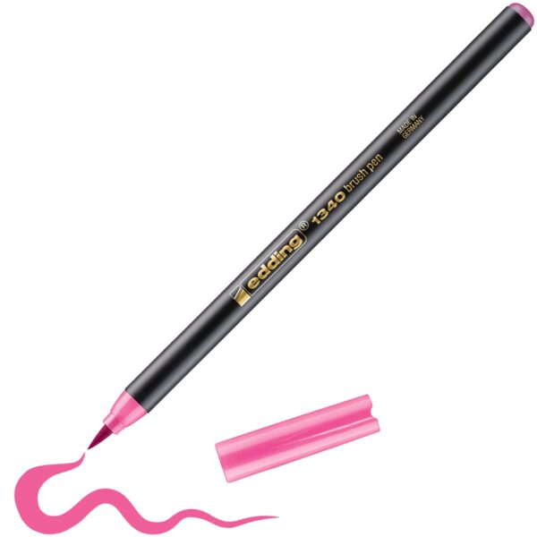 edding 1340 brush pen - 1 tot 3 mm - roze - Afbeelding 1