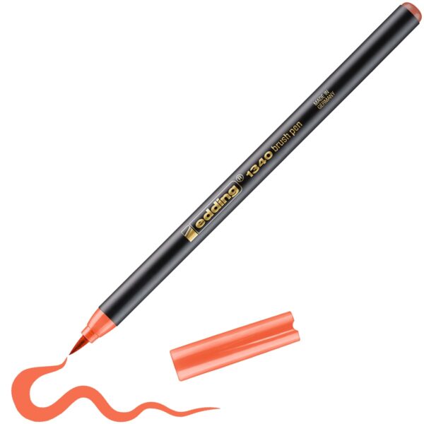 edding 1340 brush pen - 1 tot 3 mm - mandarijn - Afbeelding 1