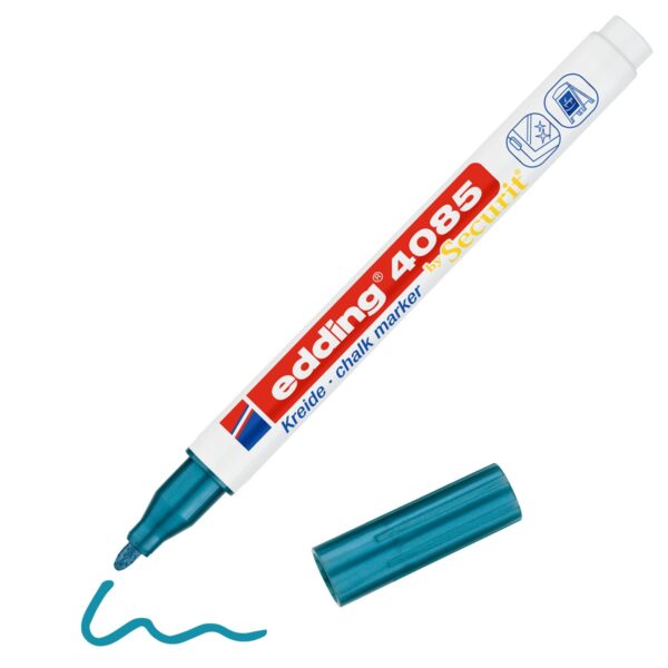 edding 4085 chalk marker - 1 tot 2 mm - blauw metallic - Afbeelding 1